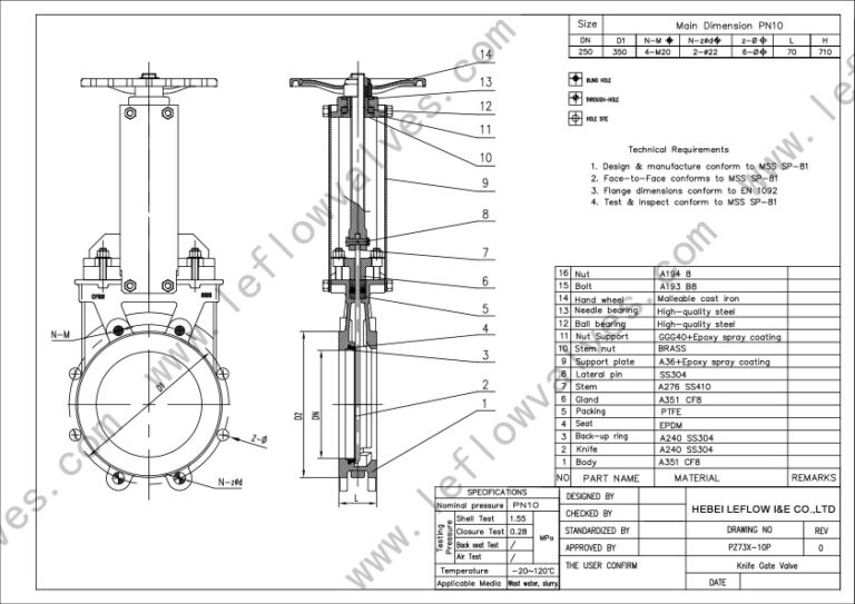 Wafer Type Knife Gate Valve
